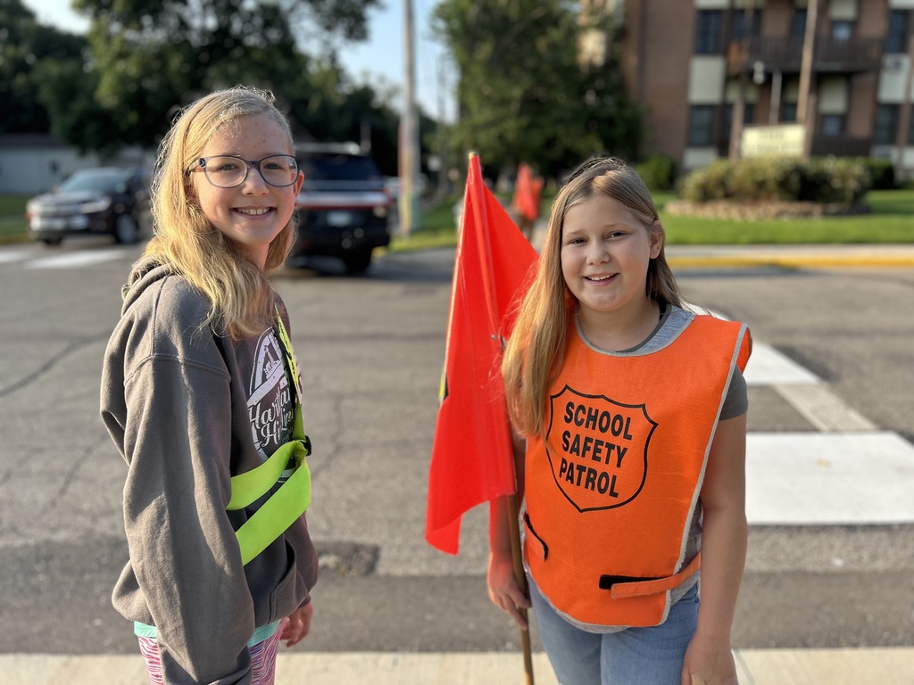students working school patrol