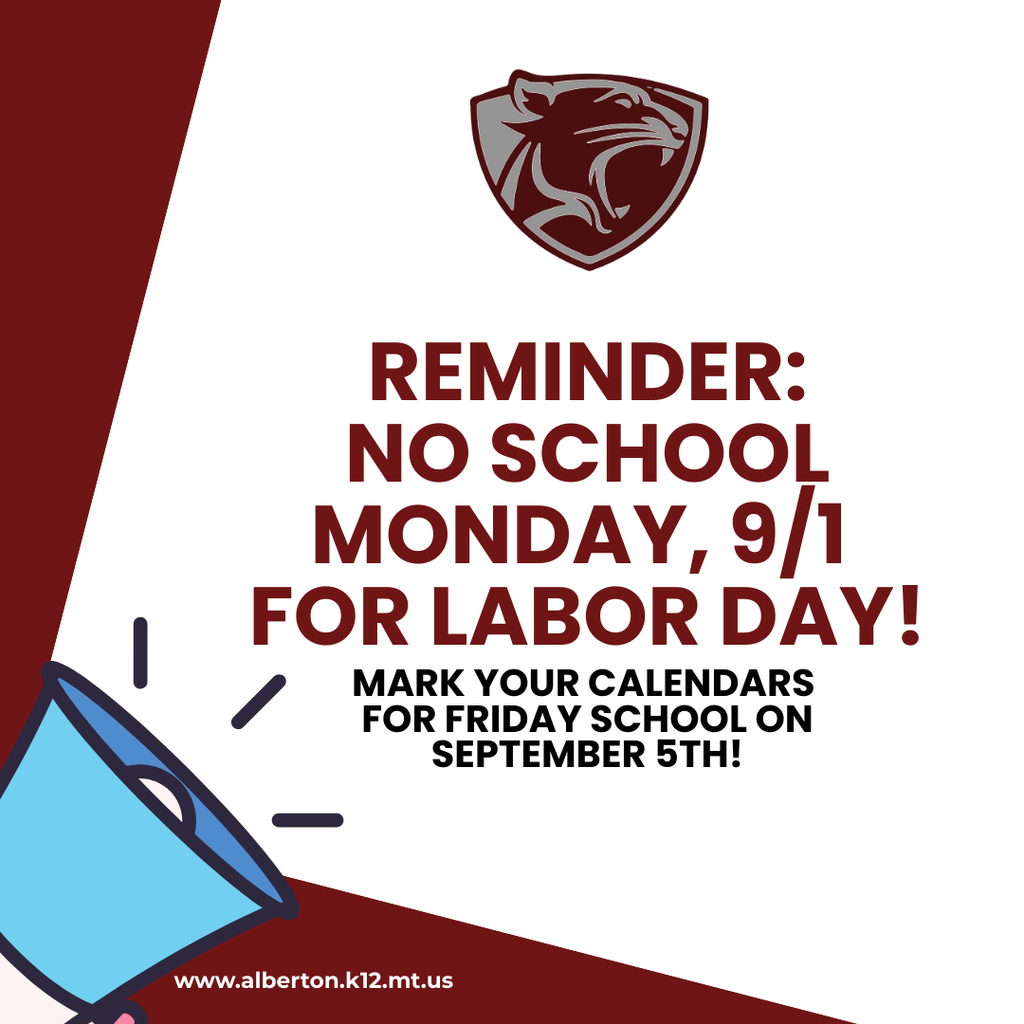 No school for Labor Day, 9/1