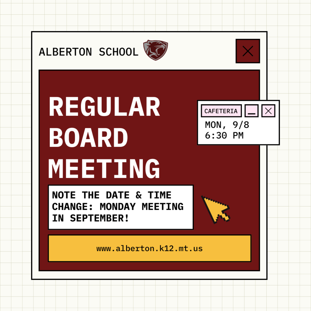Monthly board meeting, Monday, 9/8 at 6:30pm