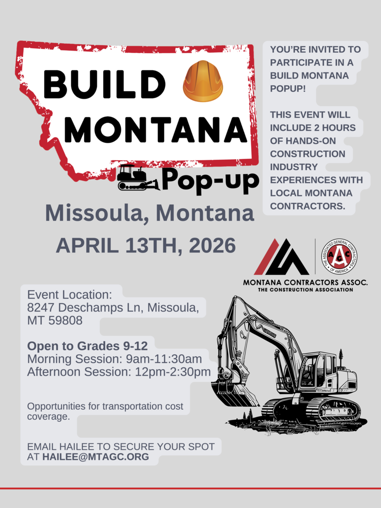 Build Montana Pop-up Event April 13, 2026