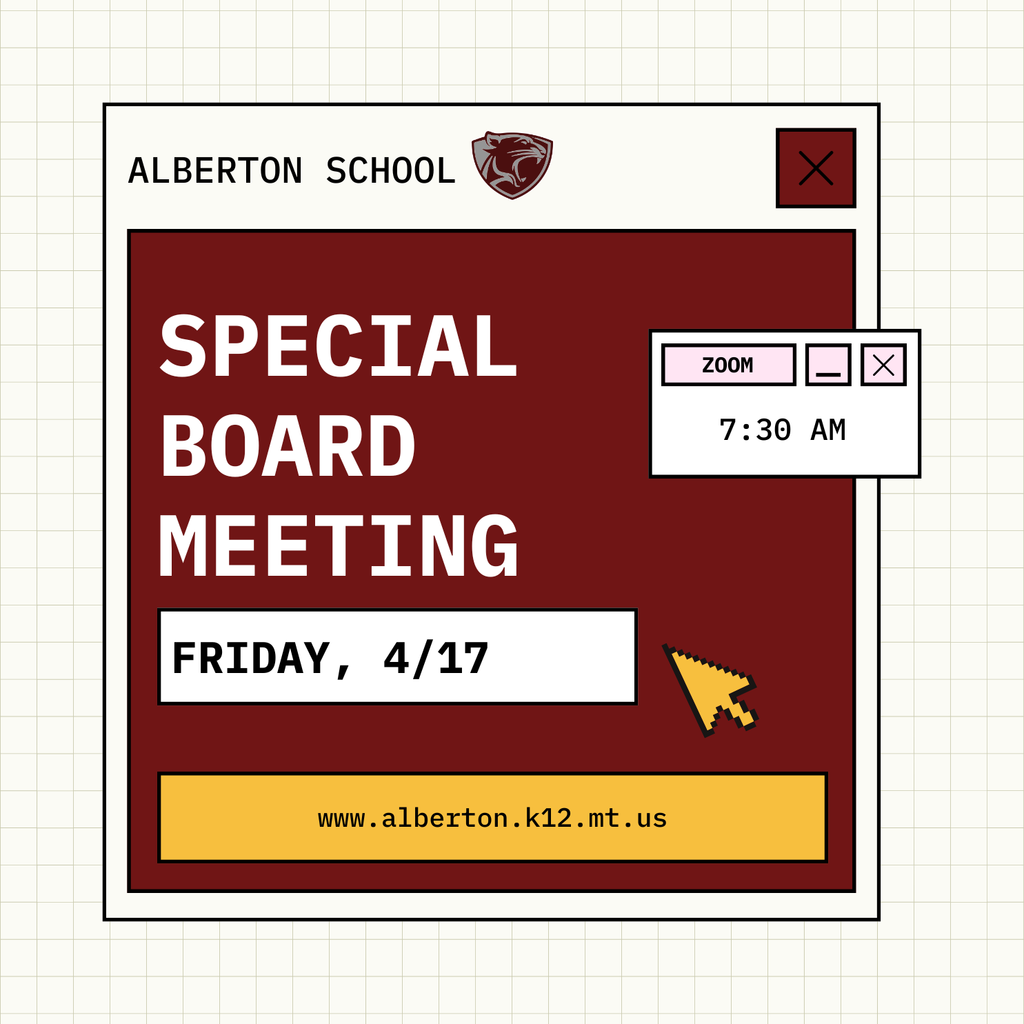 Special Board Meeting, 4/17, 7:30am, Zoom