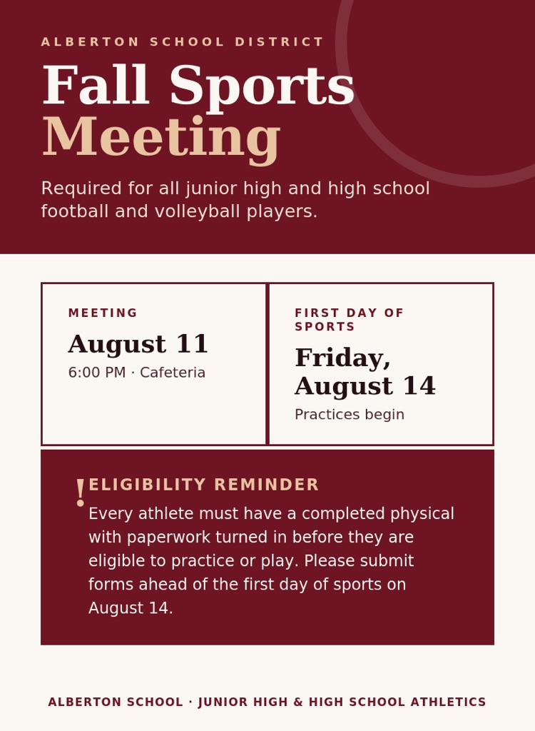 fall sports