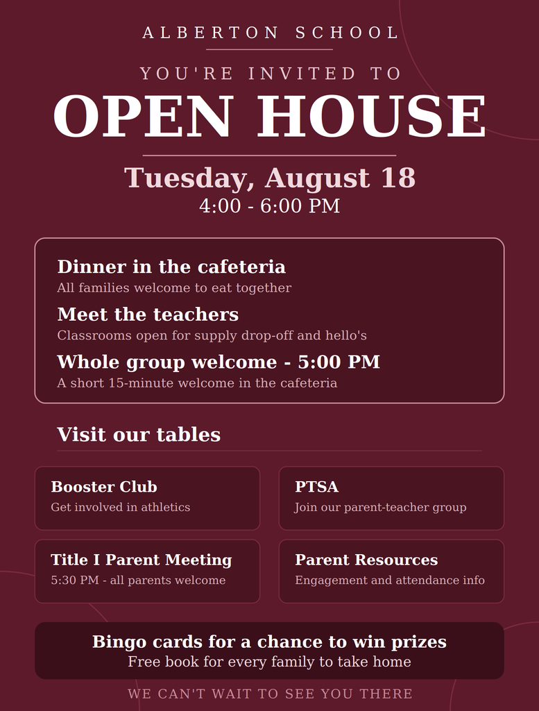 open house Tuesday, august 18 4-6pm
