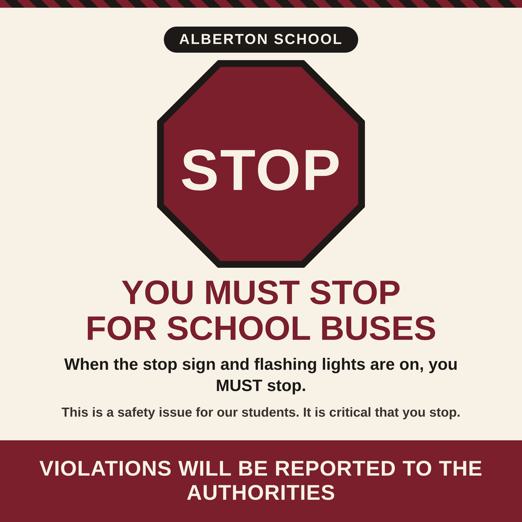STOP FOR BUSSES and FLASHING LIGHTS