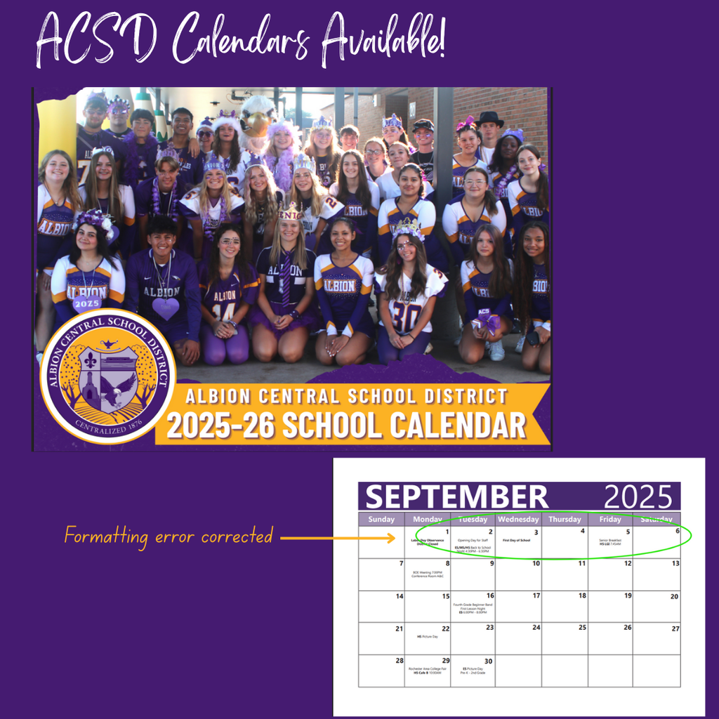 ACSD Calendars available 