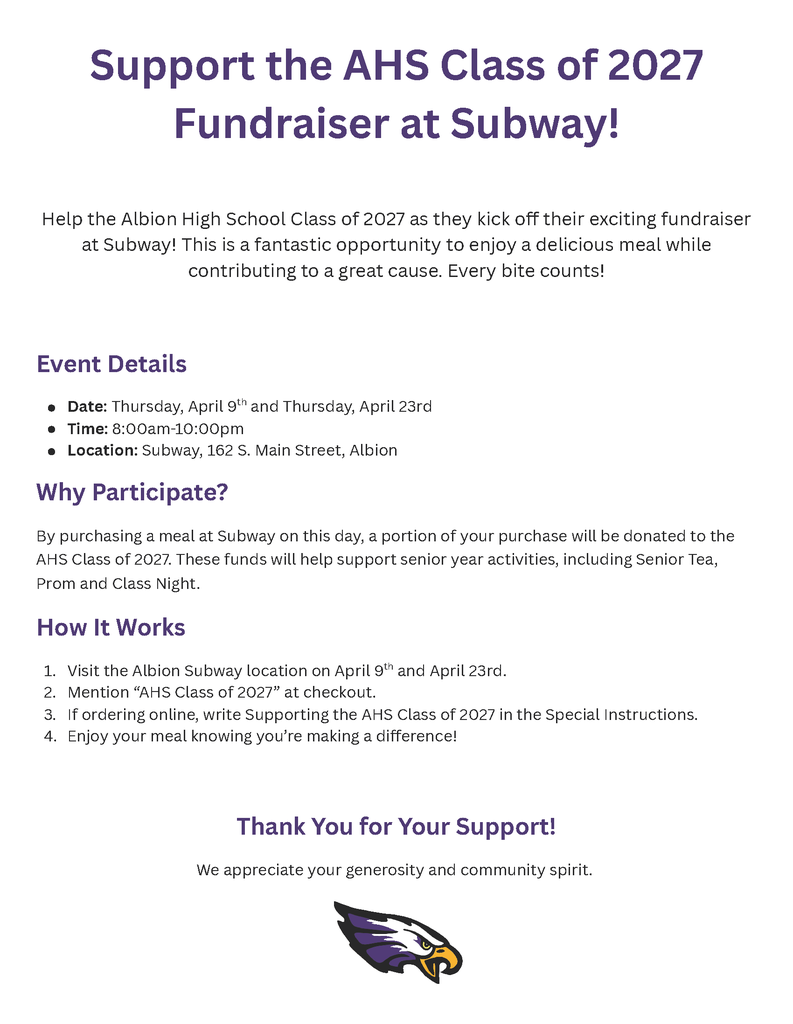 Class of 2027 fundraiser