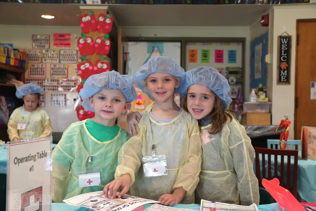students learning