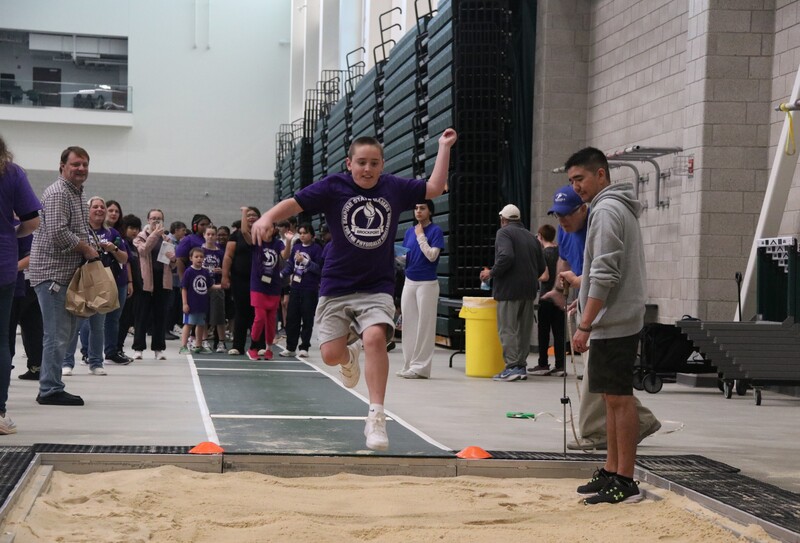 student jumping