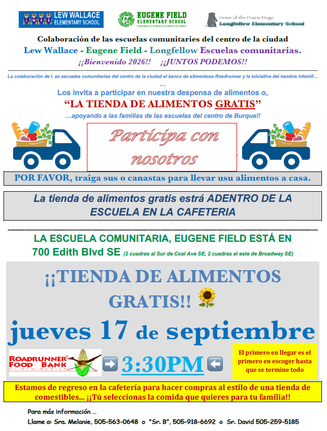 Free grocery store Thursday September 17th