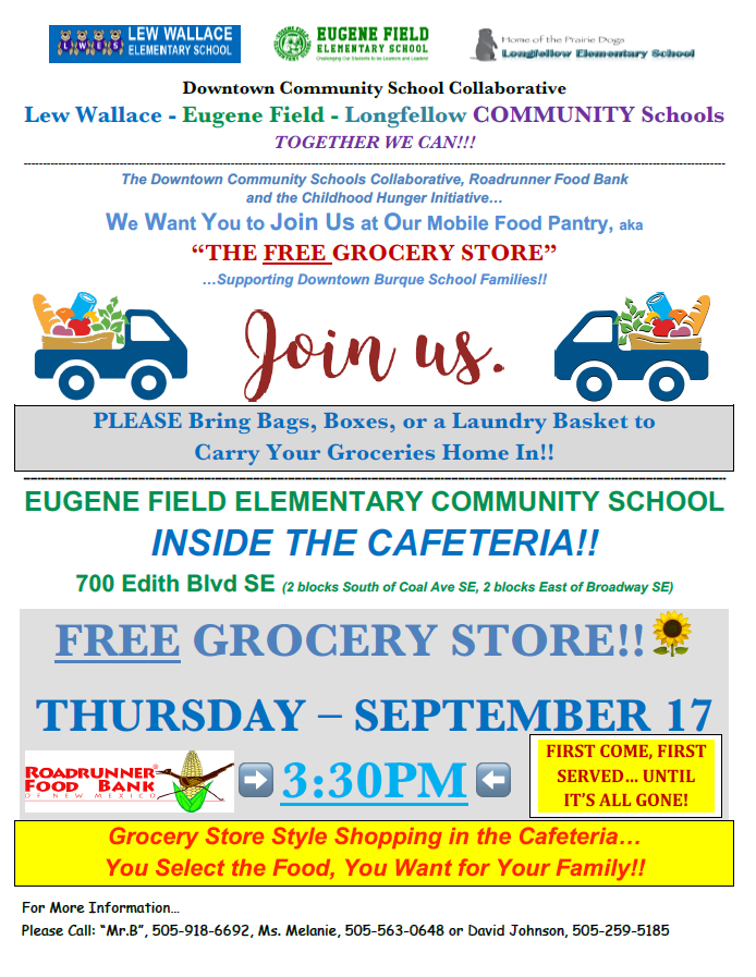 Free grocery store Thursday September 17th