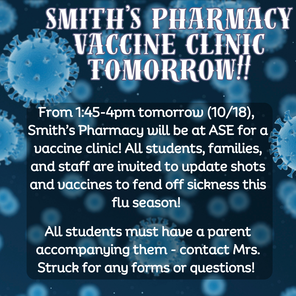 Smith's Vaccine Clinic Tomorrow