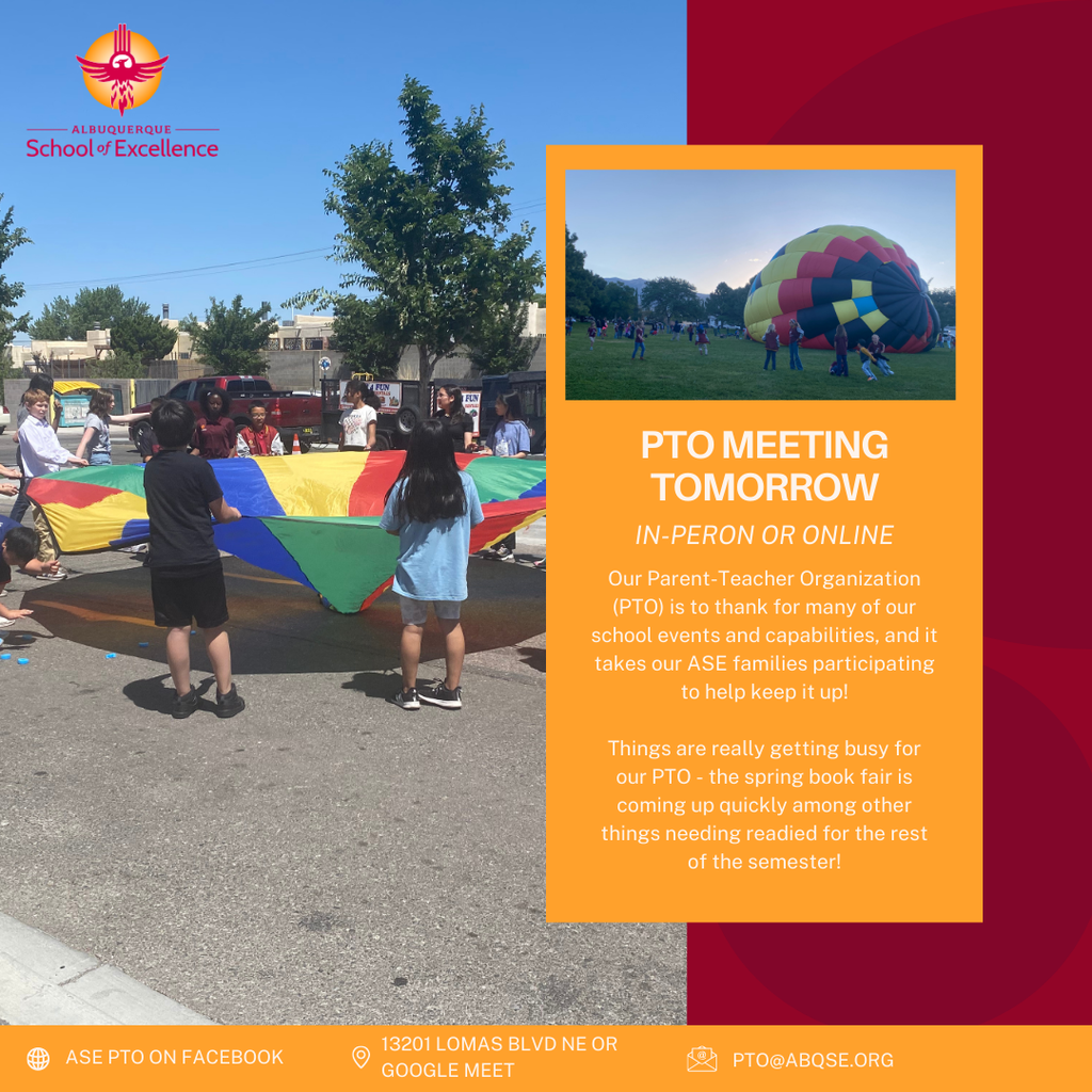 PTO Meeting Tomorrow 6:30pm