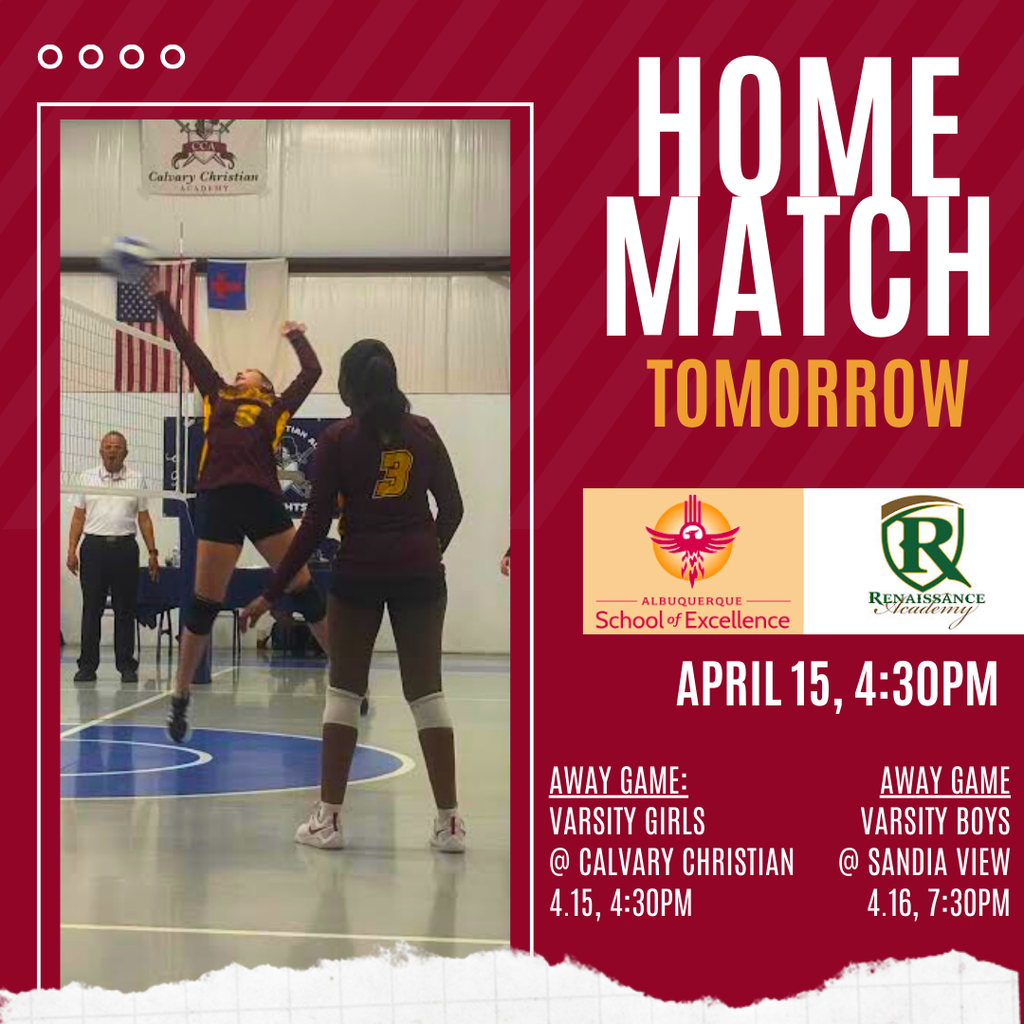 Volleyball Home Game Tomorrow, away games Tomorrow & Wednesday