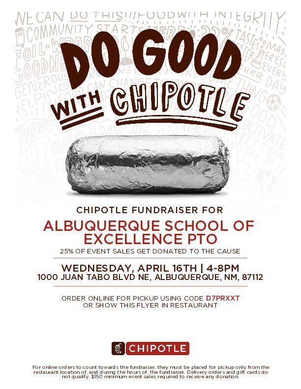 Chipotle Fundraiser TONIGHT!