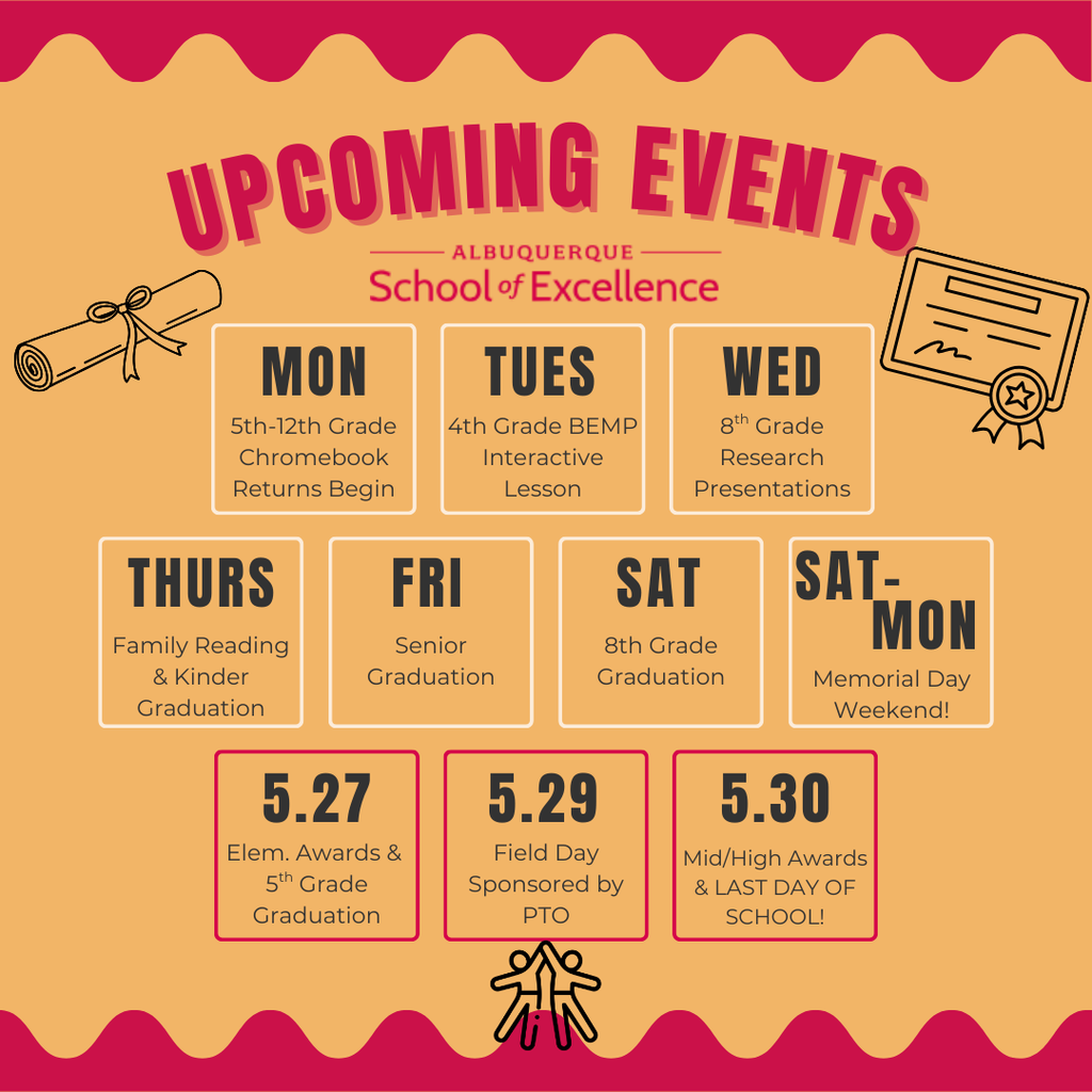 Last 2 weeks Schedule!