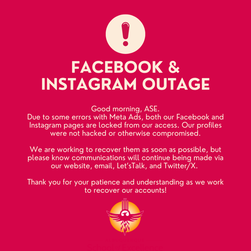 Facebook & Instagram Outage Notice
