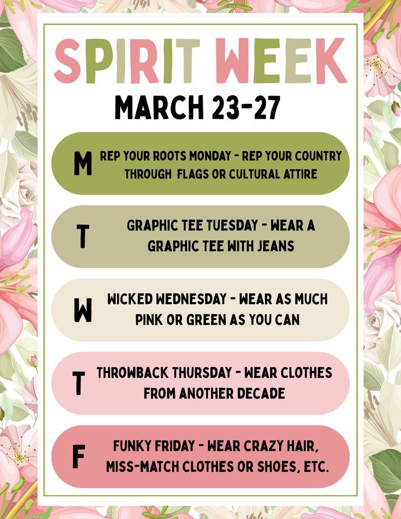 Spring Spirit Week
