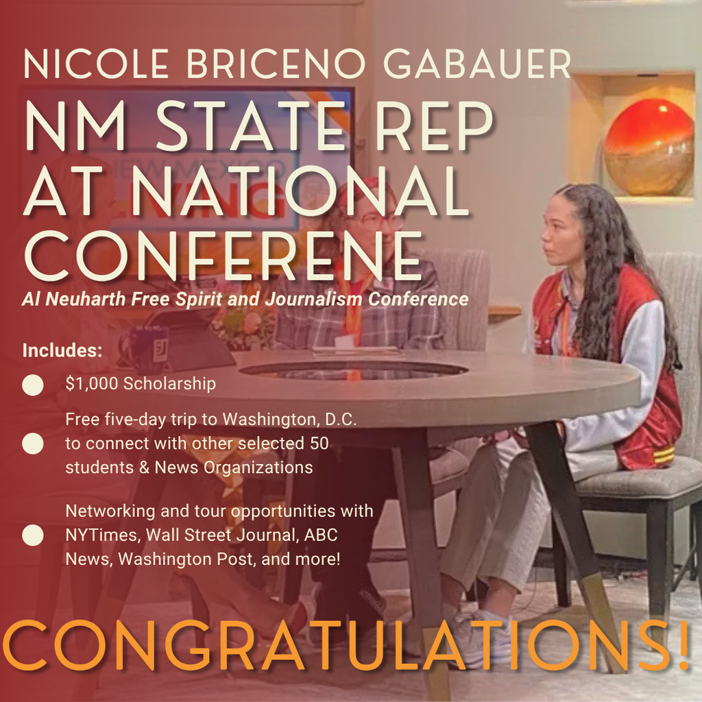 Nicole Briceno Gabauer to be representing NM At Al Neuharth Free Spirit and Journalism Conference