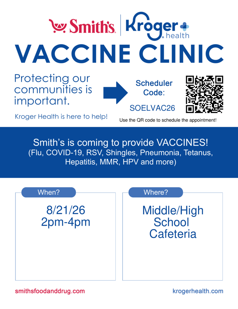 Vaccine Clinic Friday 2-4 ASE East