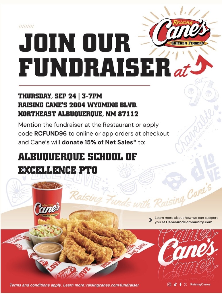 Cane's Fundraiser TONIGHT!