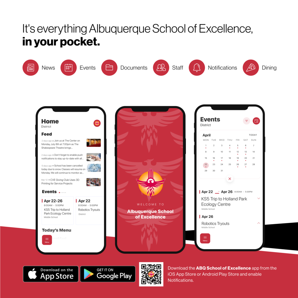 Its Everything Albuquerque School of Excellence, in your pocket.