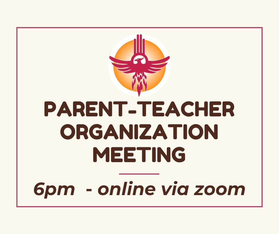 PTO meeting 6pm - online via zoom