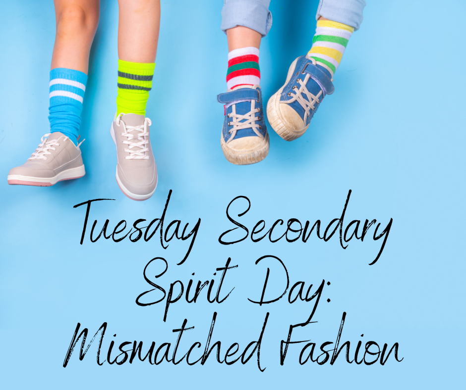 Tuesday's Secondary Spirit Day: Mismatched Fashion