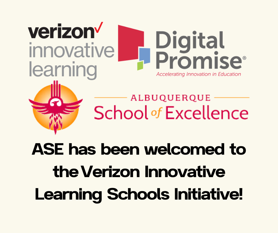 ASE has been welcomed to the Verizon Innovative Learning Schools Initiative!