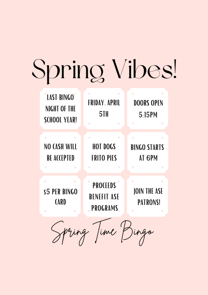 Spring Vibes! Last Bingo of the school year!