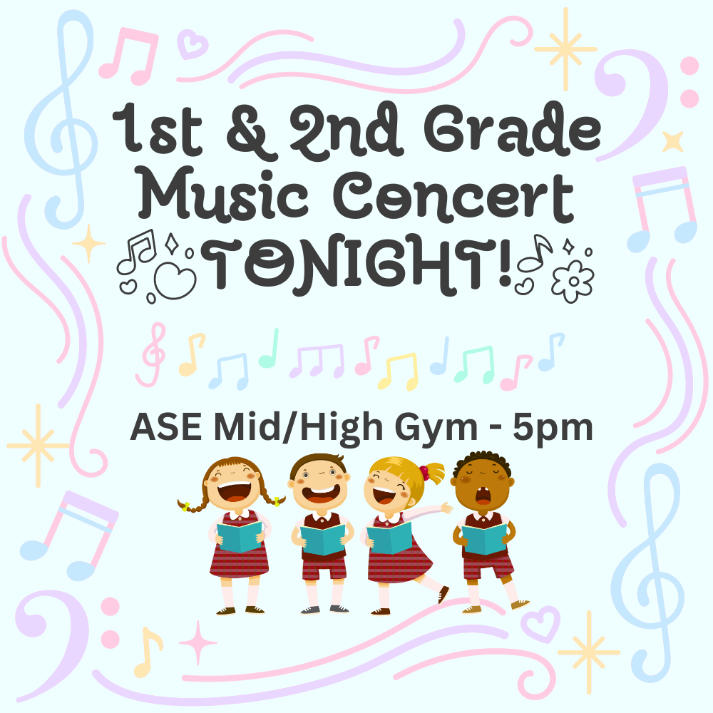 1st & 2nd grade concert tonight