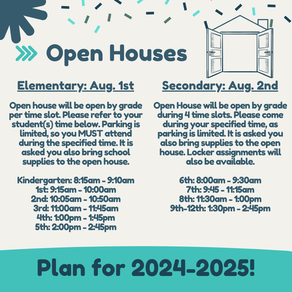 Open House Schedules