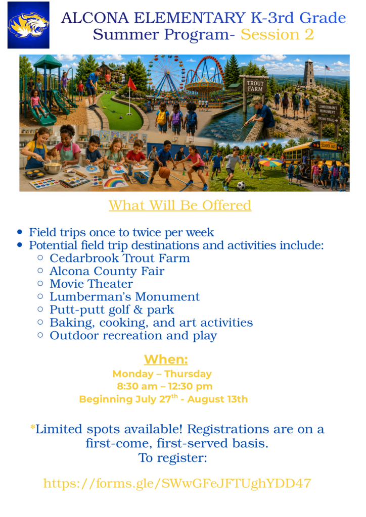 Update: Corrected Links for Summer Program Session 2 Registration