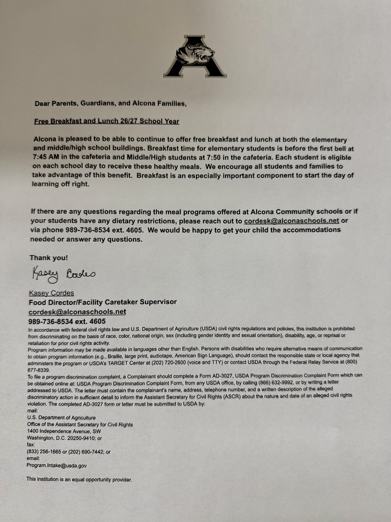 Free Breakfast Letter