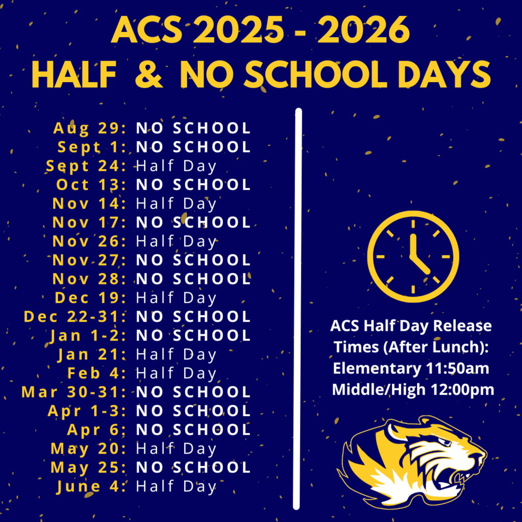 Alcona Schools Half & No School Days