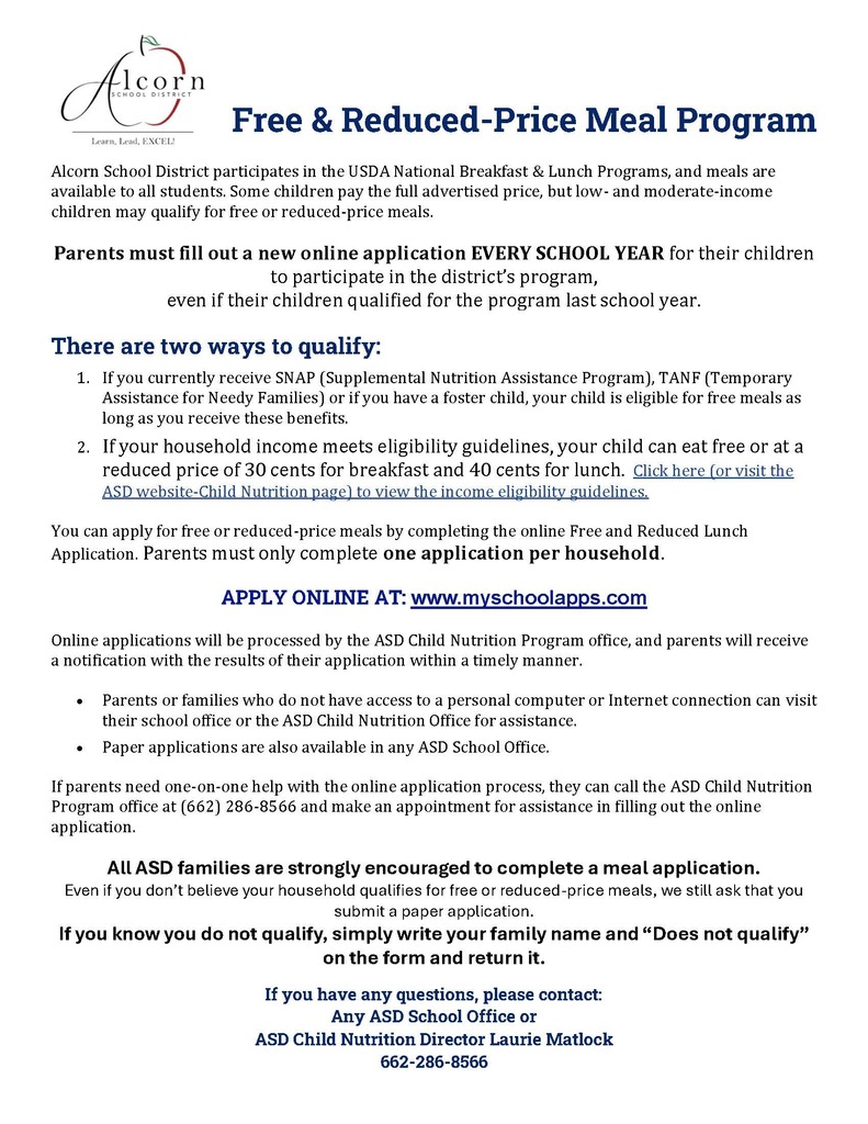 Meal App Letter