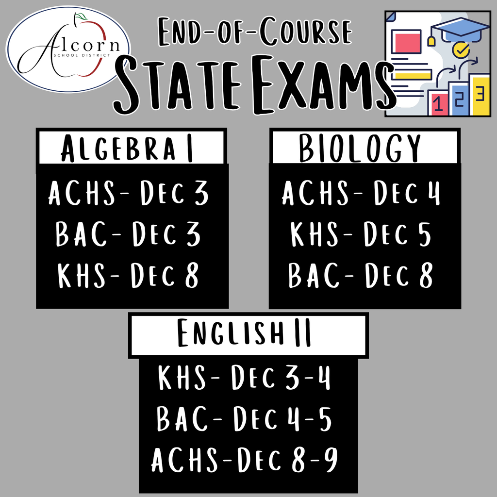 Fall 25 EOC State Exams