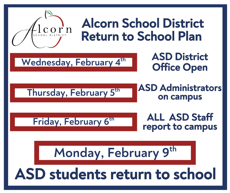 final return to school plan dates