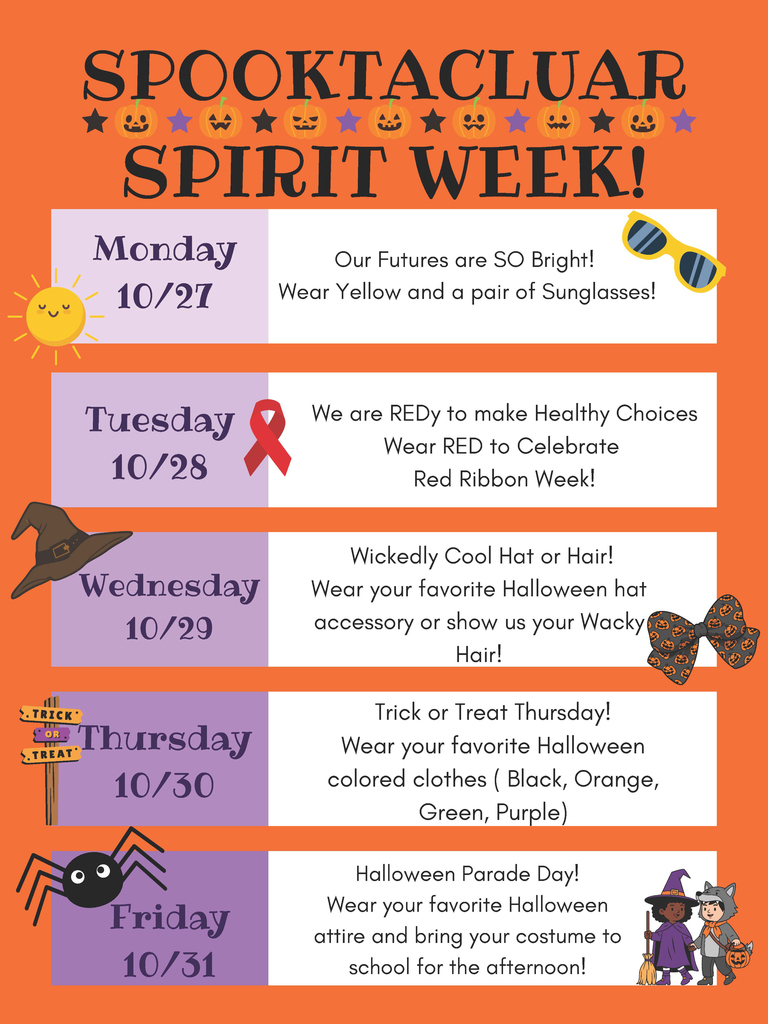 Spooktacluar Spirit Week 2025