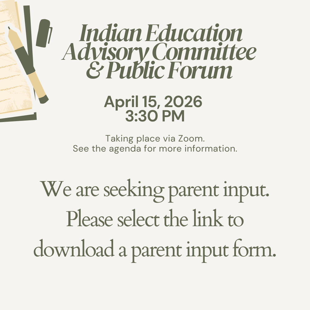 Indian Education Advisory Committee and Public Forum
