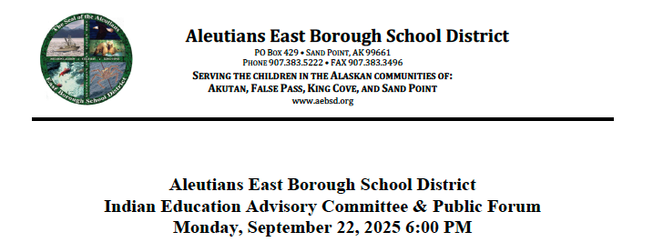 Indian Education Advisory Committee and Public Forum
