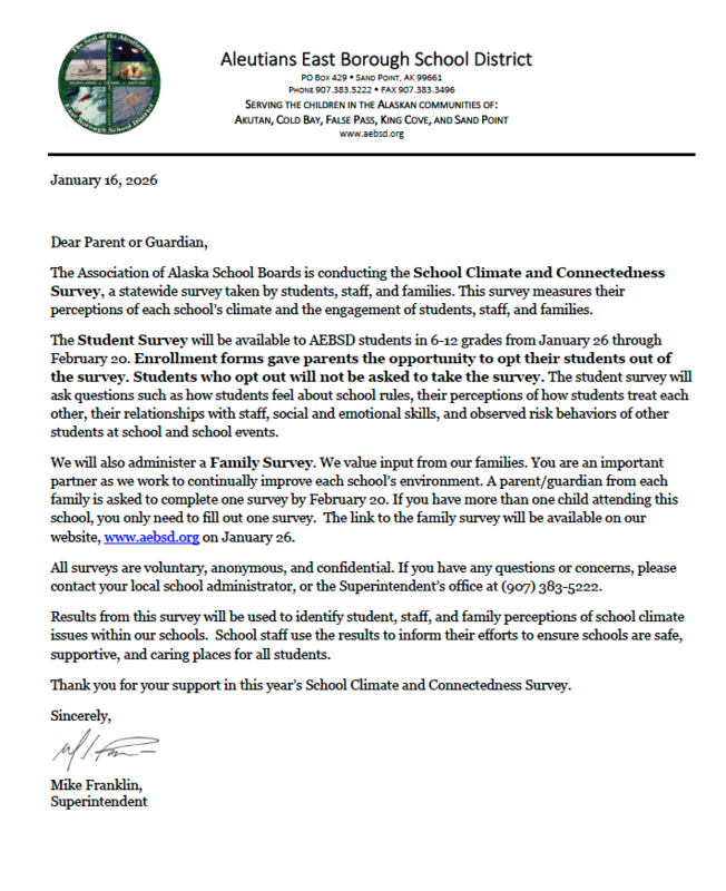 School Climate Letter