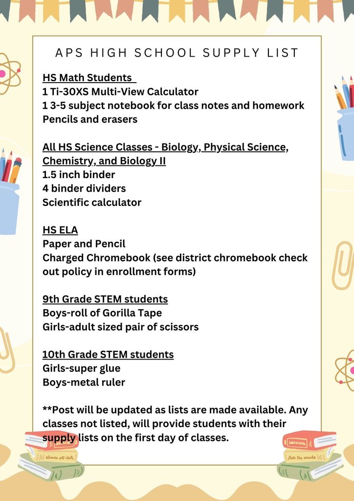 ms hs list