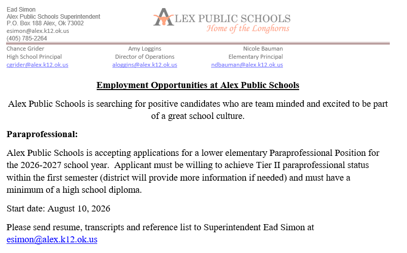 para job opening