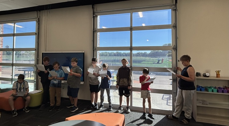 4th gr boys acting it up!