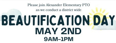 Alexander PTO school veautification day banner picture