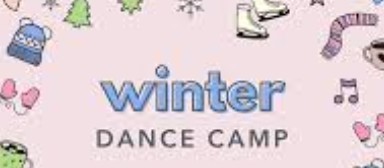 picture with the words "winter dance camp"