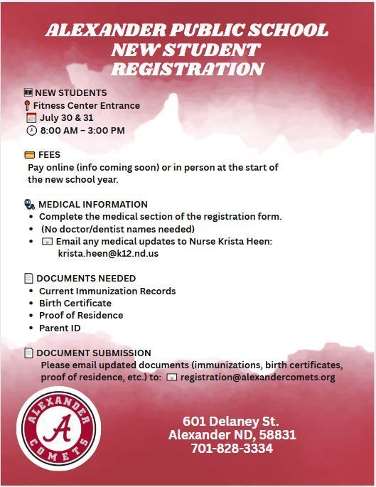 New Student Registration 25-26