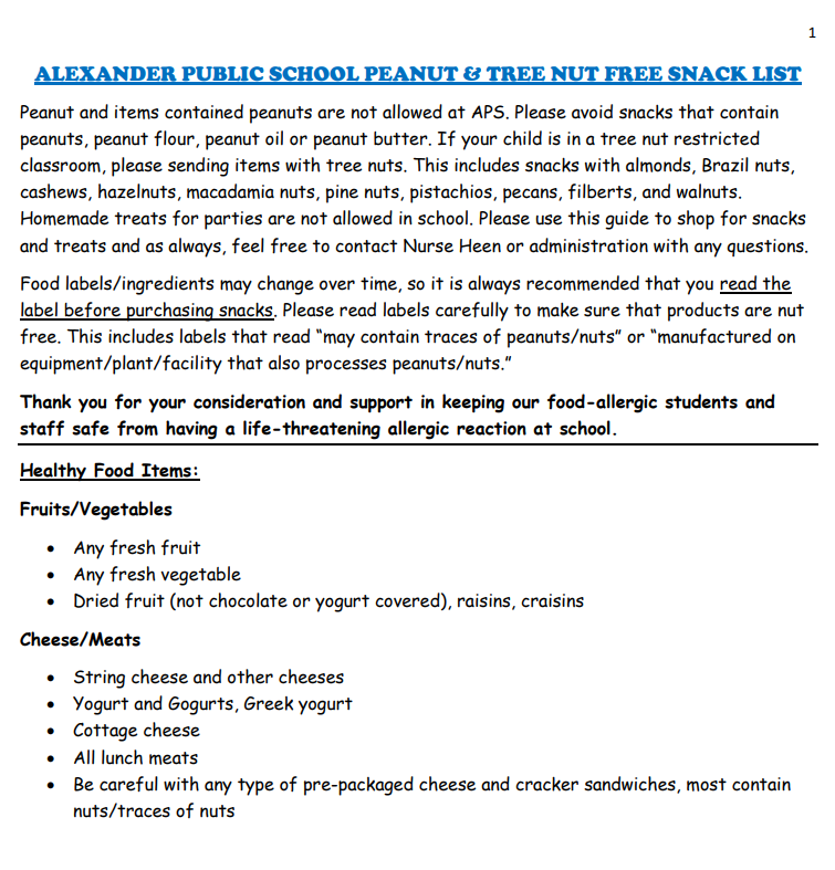 Approved Snack List1