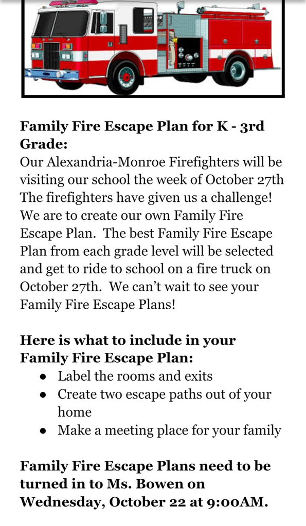 Fire escape plan