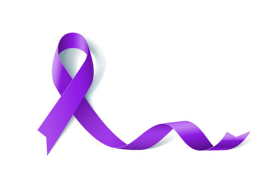 Purple ribbon for pancreatic cancer
